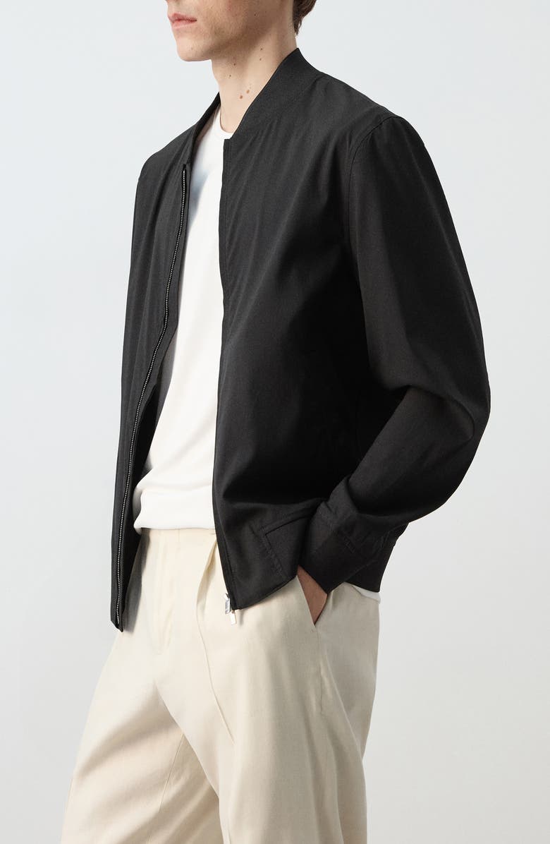 MANGO Bomber Jacket, Alternate, color, Black