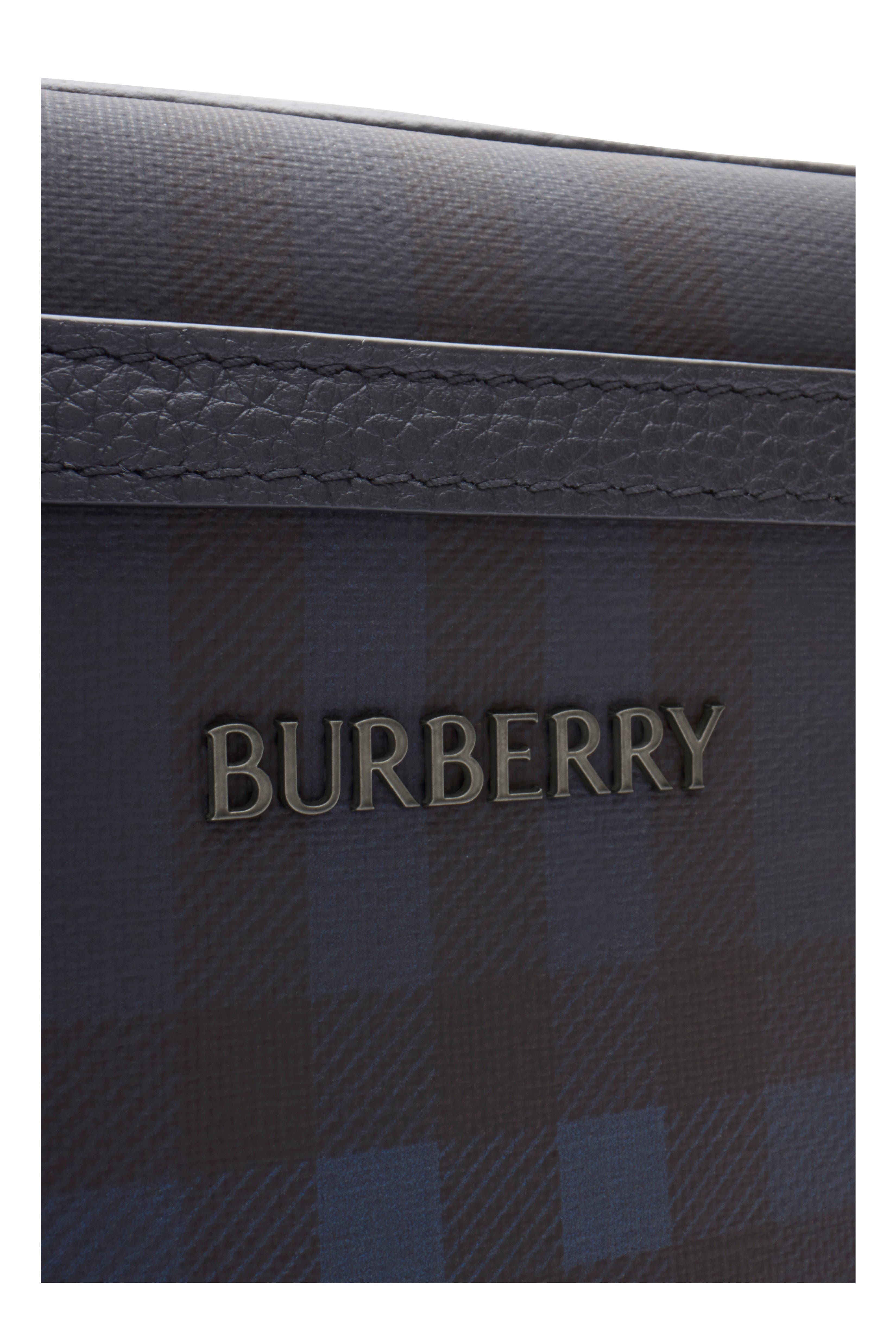 Burberry City Check Crossbody Bag, Alternate, color, Navy
