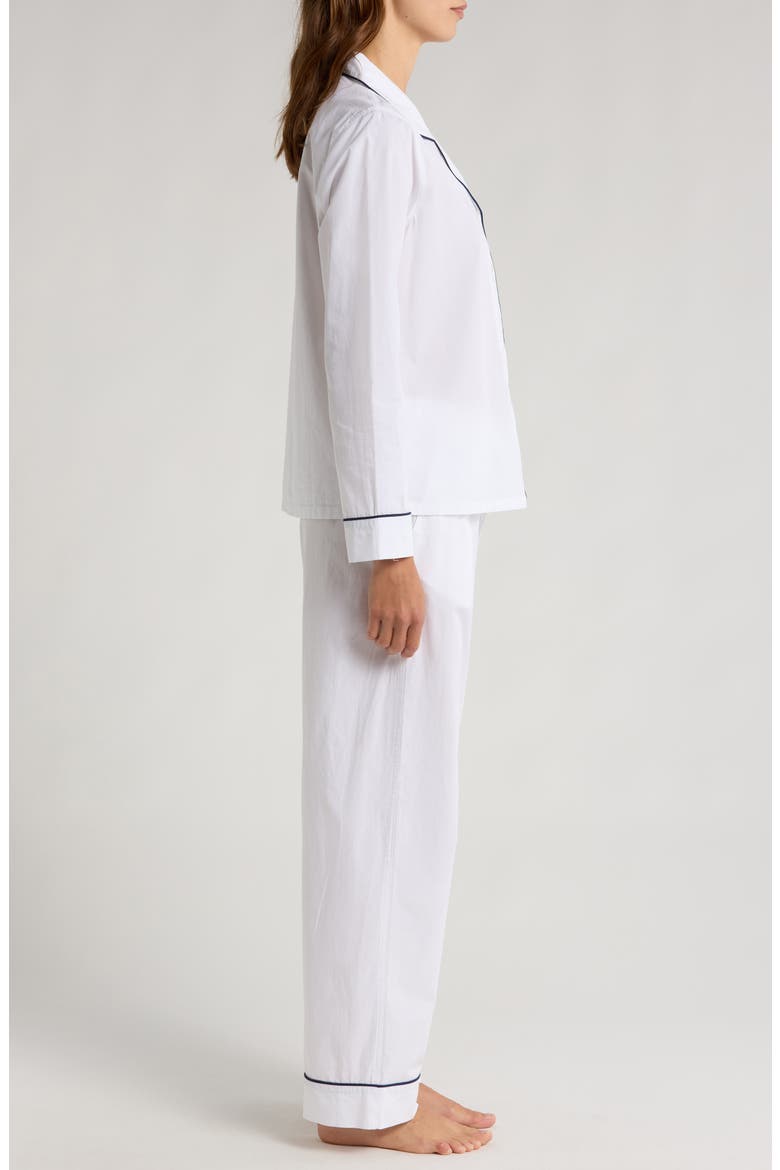 Classic Cotton Pajamas, Alternate, color, WHITE