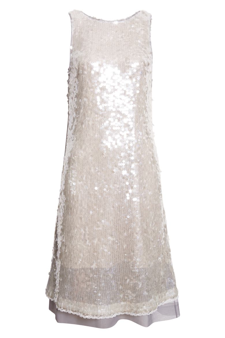 Sequin Tank Dress, Alternate, color, FOG
