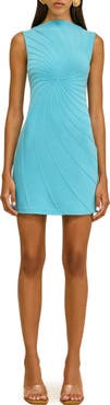 Cult Gaia Phillipa Bateau Neck Sleeveless Jacquard Body-Con Minidress