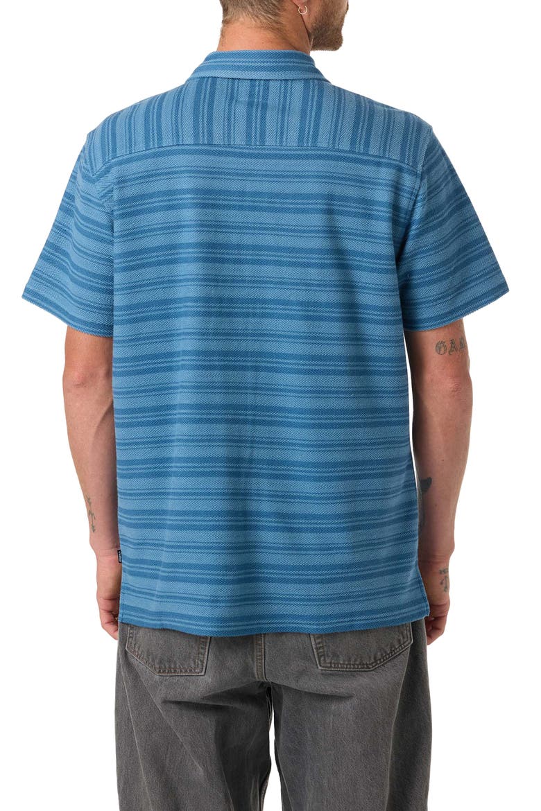 Country Club Stripe Knit Camp Shirt, Alternate, color, CAPTAINS BLUE