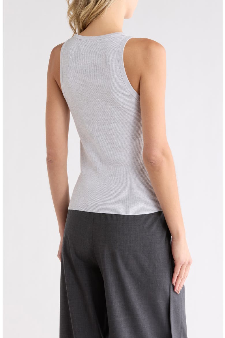 Scoop Neck Knit Tank, Alternate, color, WHITE HEATHER GREY
