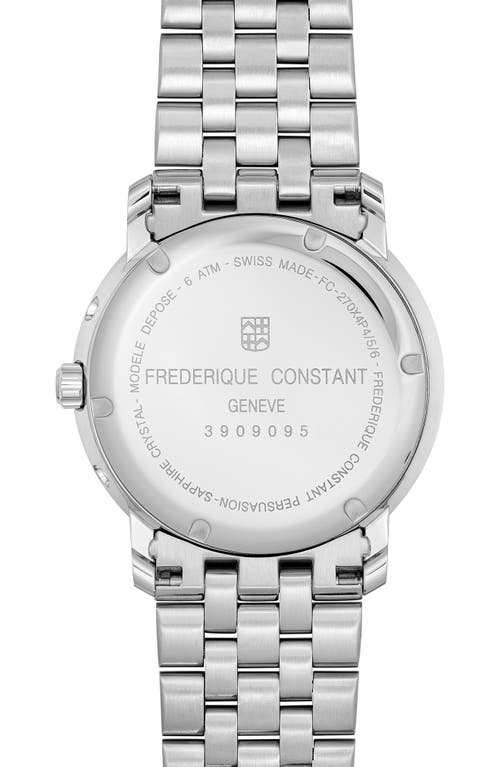 Frederique Constant Men's Swiss Classics Business Stainless Steel Bracelet Watch 40mm In Silverone