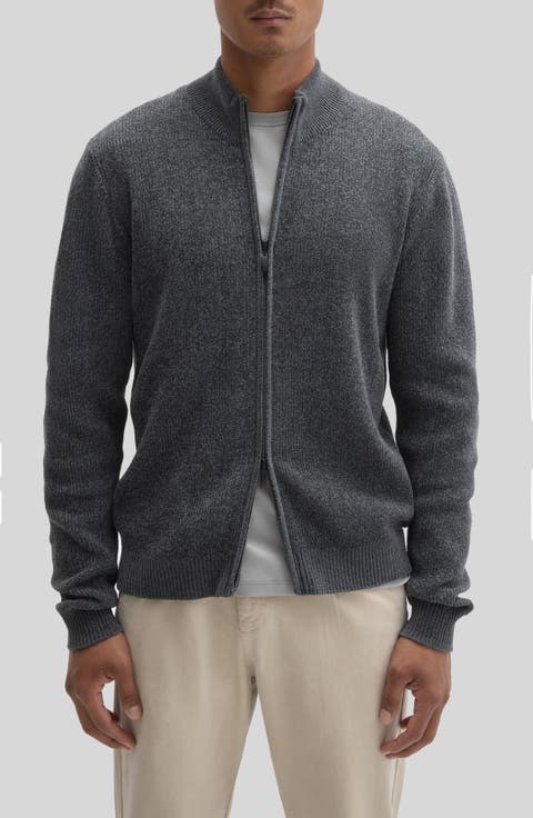 Idris Full Zip Mock Neck Sweater