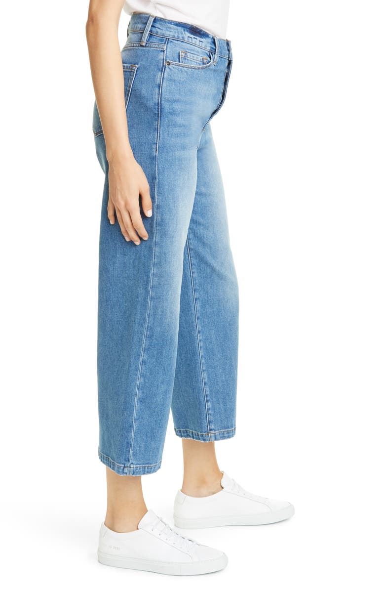 FRAME Ali Button Fly Crop Wide Leg Jeans, Alternate, color,