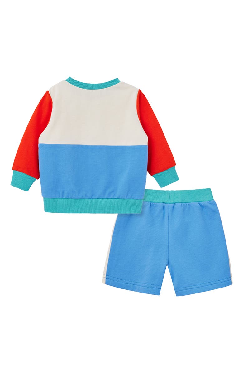 Little Me Retro Sweatshirt & Shorts Set, Alternate, color, 