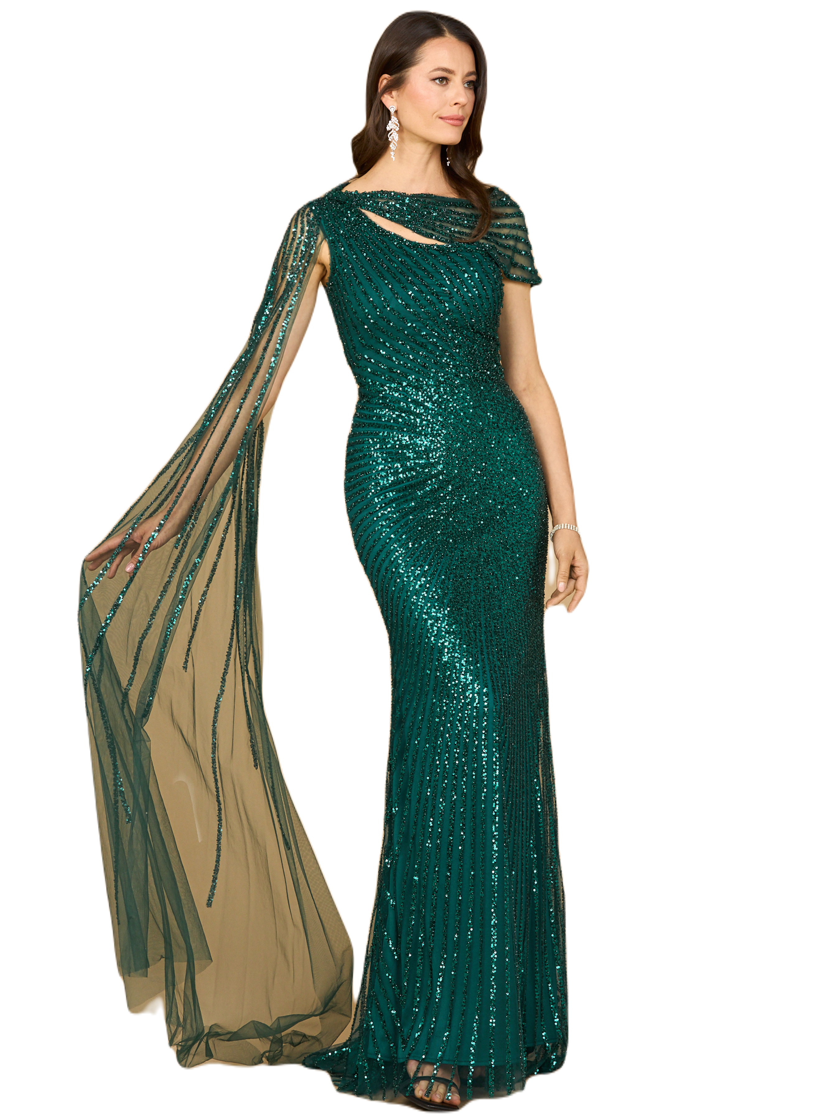 One Shoulder Fitted Gown - image 3