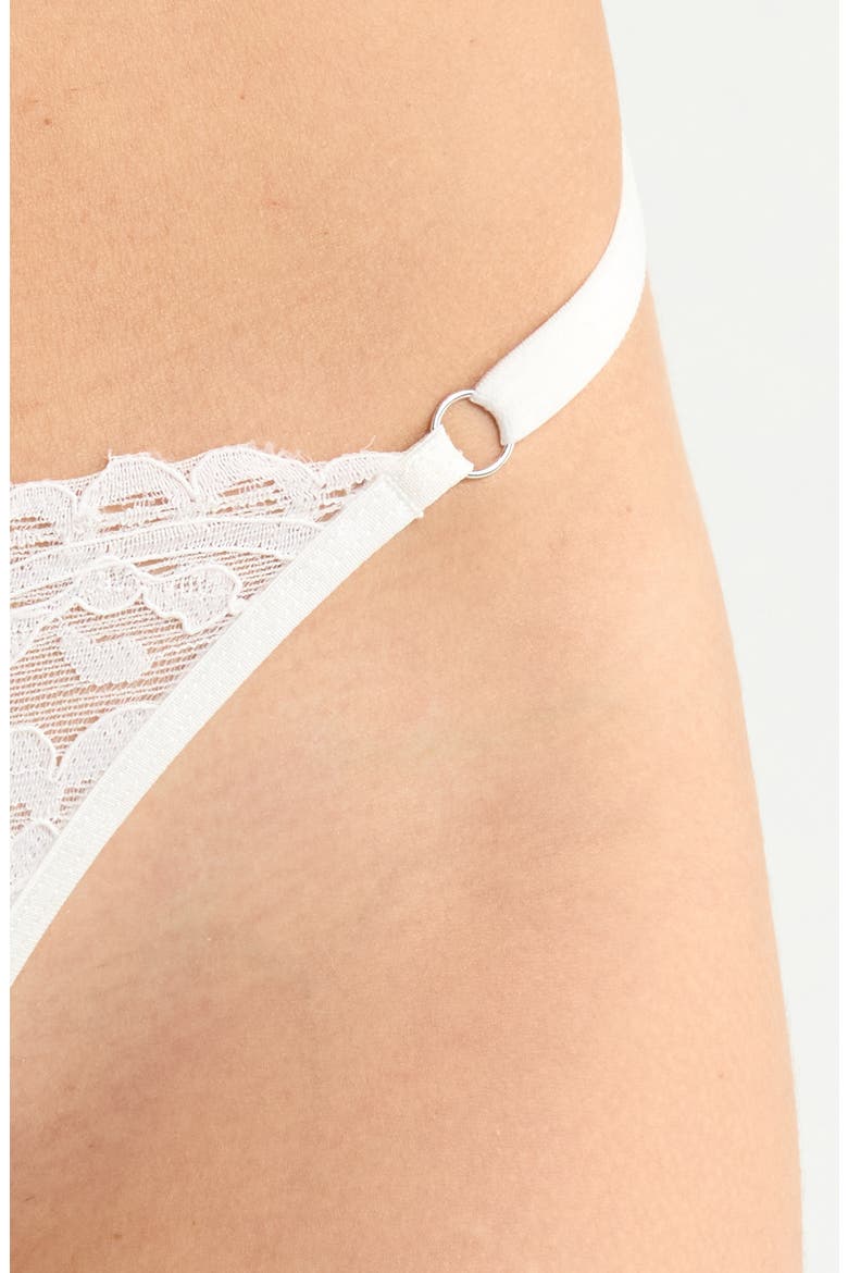 Lace G-String, Alternate, color, WHITE