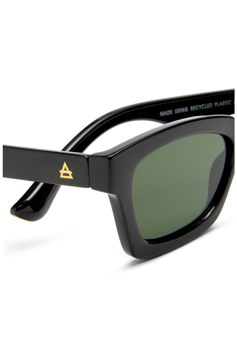 Sculptor 50mm Rectangular Sunglasses, Alternate, color, SHINY BLACK