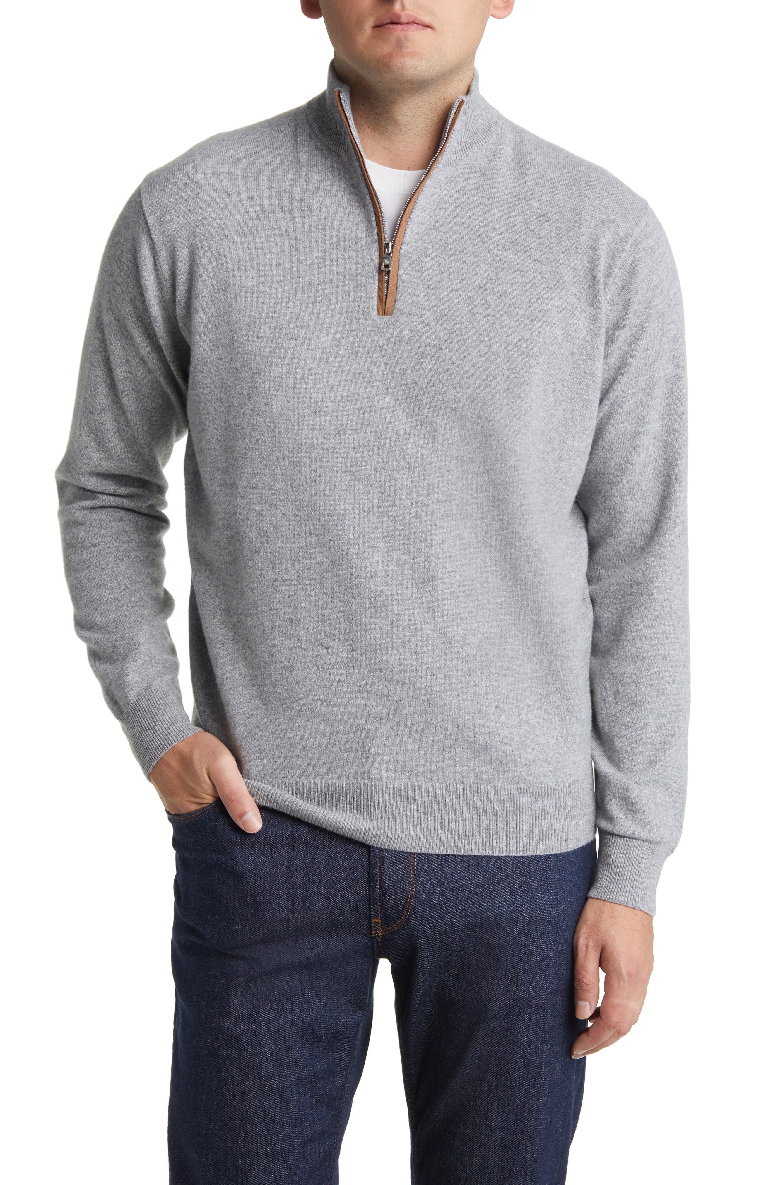 Peter Millar Crown Crafted Artisan Stretch Cashmere Quarter-Zip Pullover