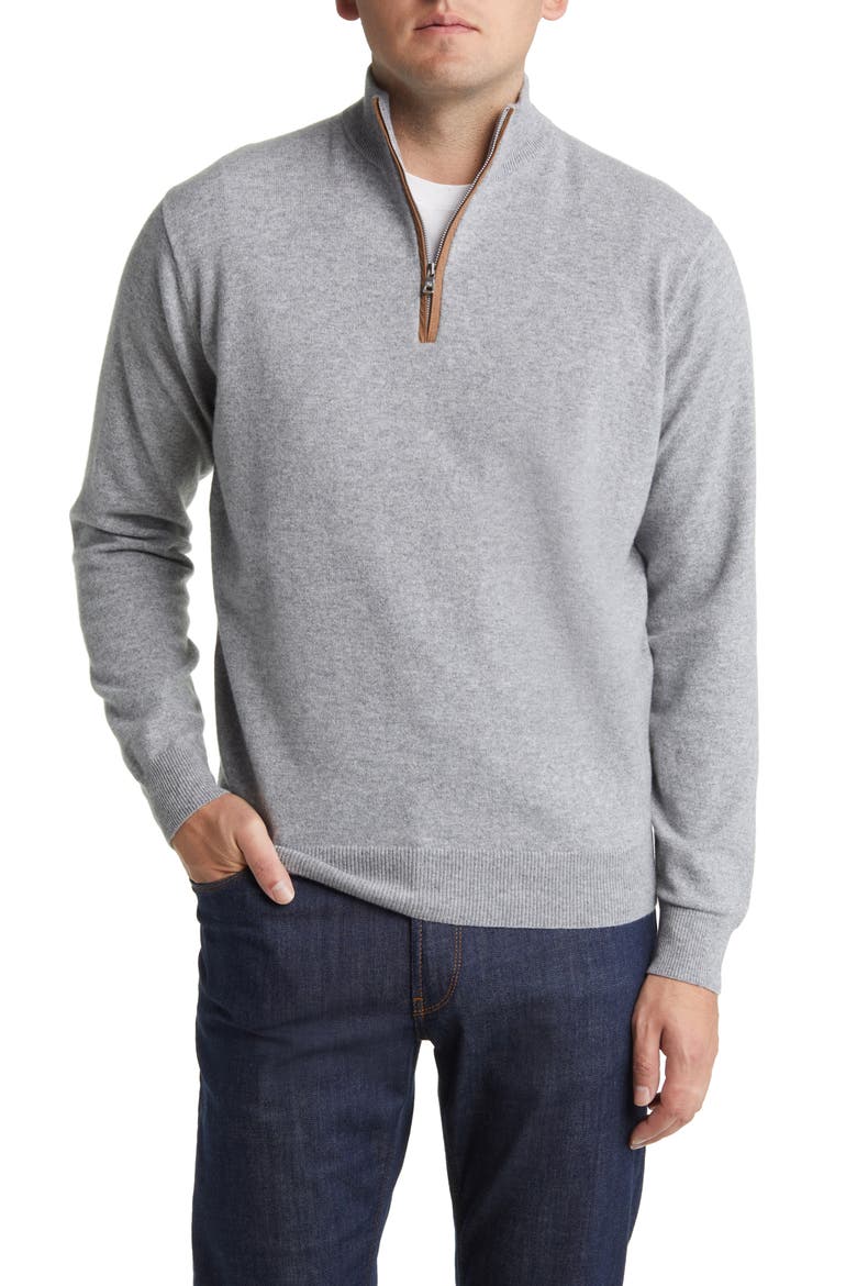 Crown Crafted Artisan Flex Cashmere Blend Quarter Zip Sweater (Men