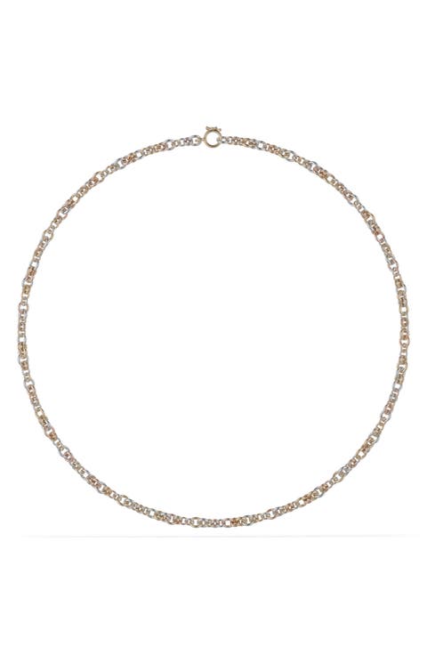 Mixed Metal Helio Chain Necklace
