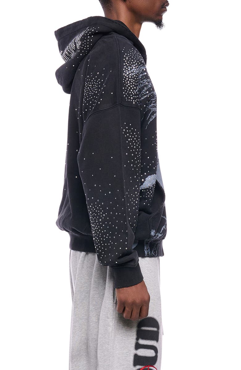 Rolling Loud Punk Riot Graphic Zip-Up Hoodie, Alternate, color, Washed Black