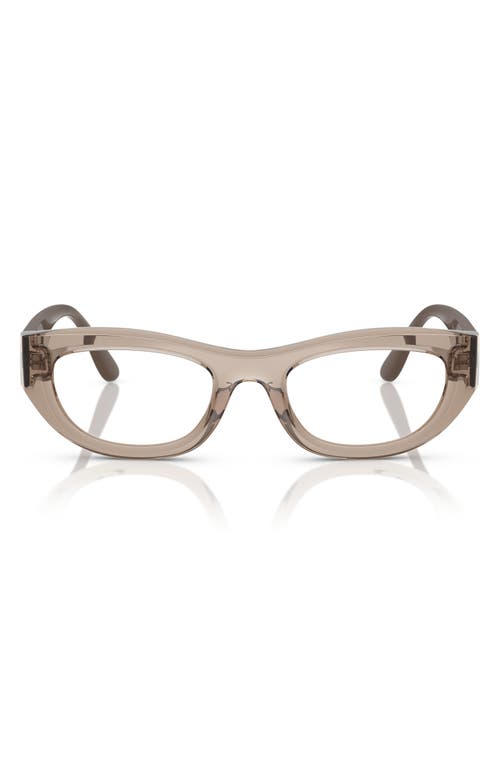 VOGUE 49mm Oval Optical Glasses in Brown  product