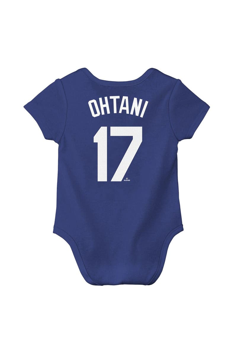 Nike Infant Nike Shohei Ohtani Royal Los Angeles Dodgers Name & Number Fuse Bodysuit, Alternate, color, 