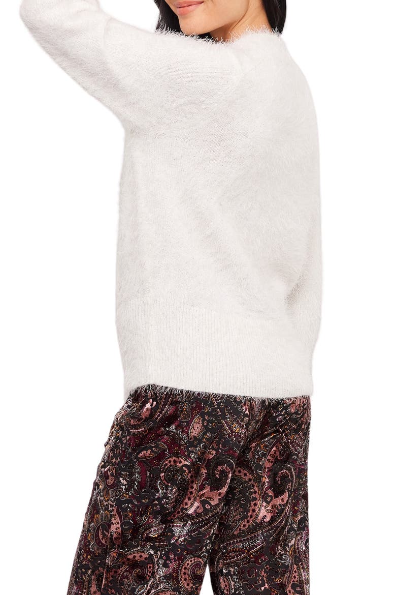 Eyelash Wrap Sweater, Alternate, color, CREAM