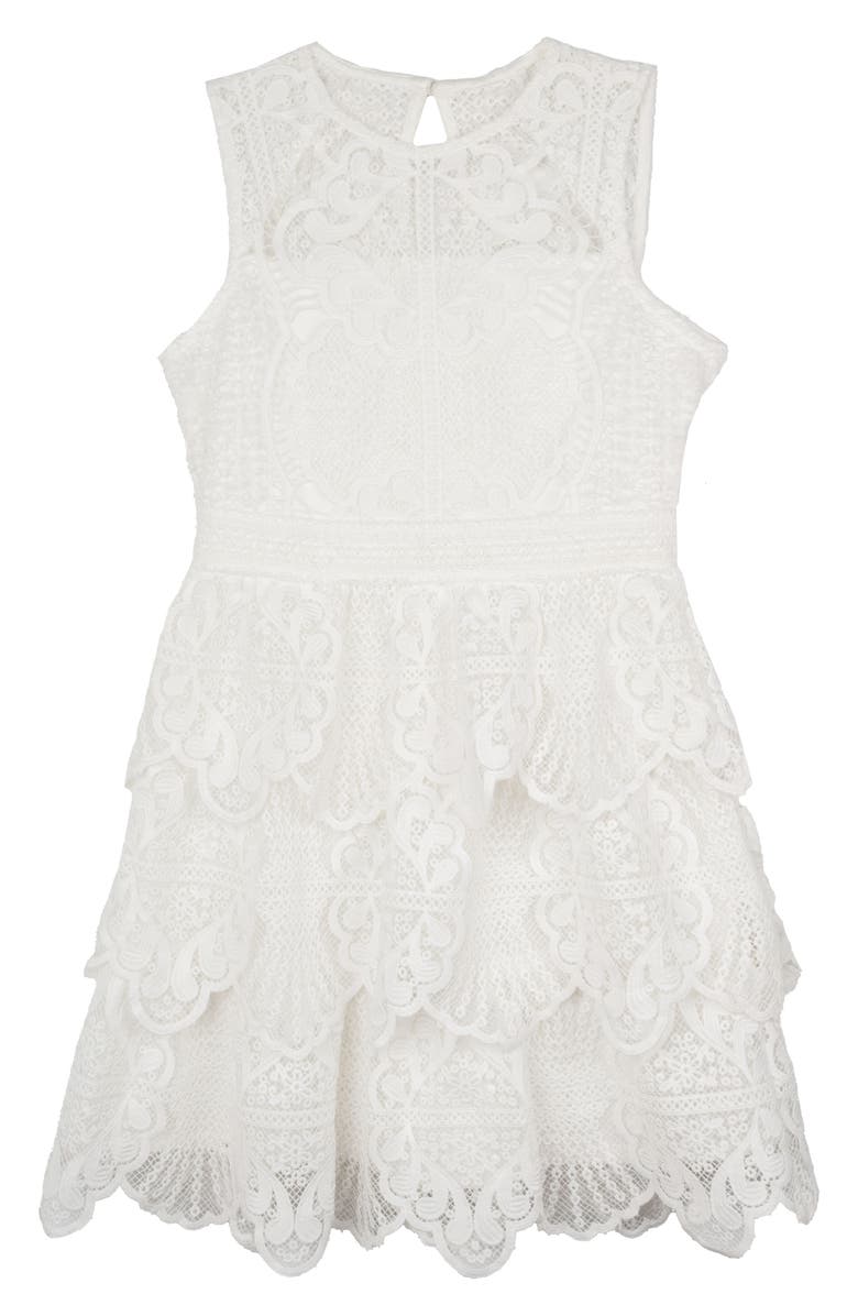 Rare Editions Kids' Lace Party Dress, Main, color, 