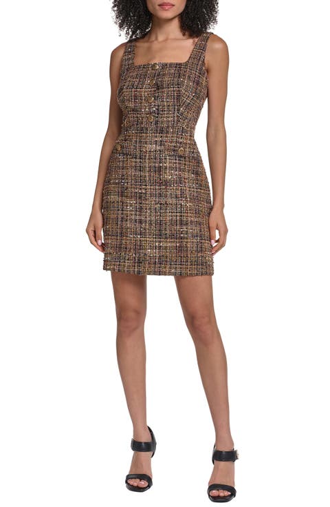 Sleeveless Tweed Minidress
