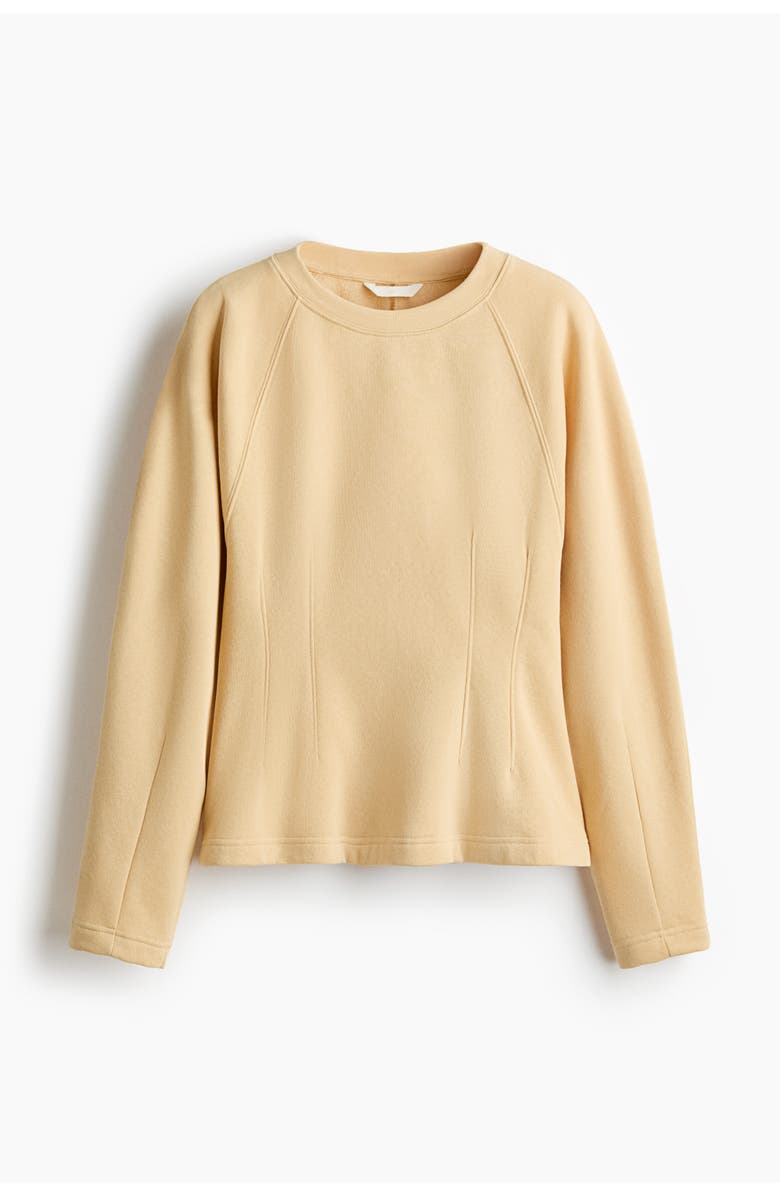 H&M Waisted Sweatshirt, Main, color, Beige