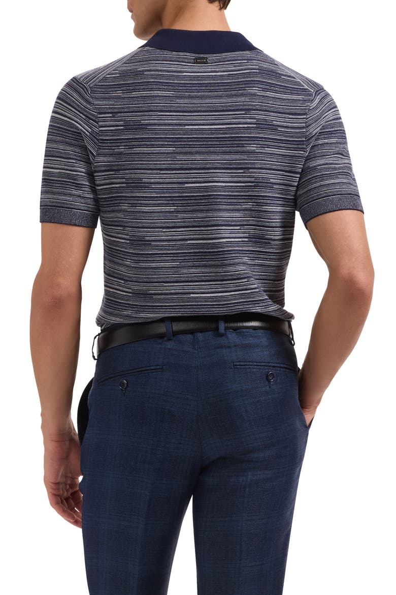 Space Dye Polo Sweater, Alternate, color, NAVY