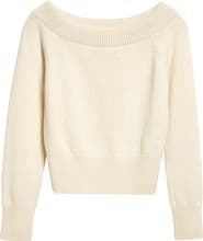 McQueen Off the Shoulder Wool 
Cashmere Sweater