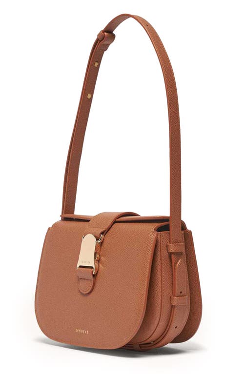 Senreve Cadence Crossbody Pebbled Leather Handbag In Brown