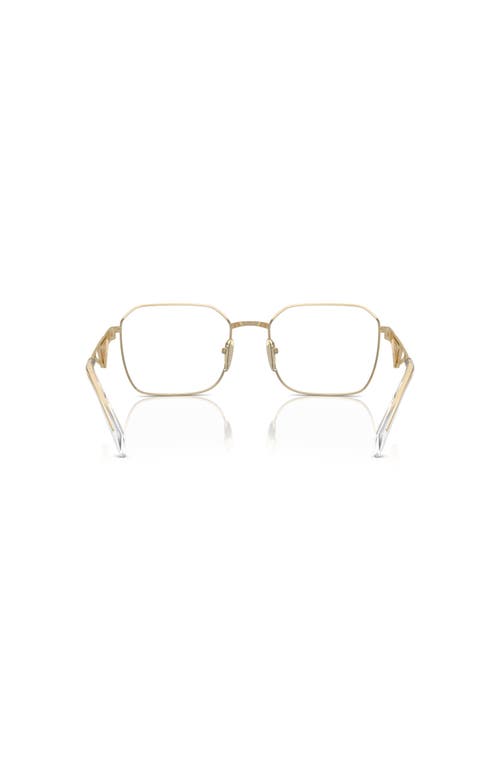 Prada 55mm Irregular Optical Glasses In Gold