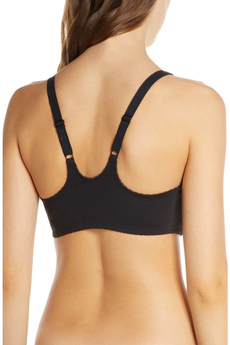 Soft Embrace Front Closure Underwire Bra, Alternate, color, BLACK