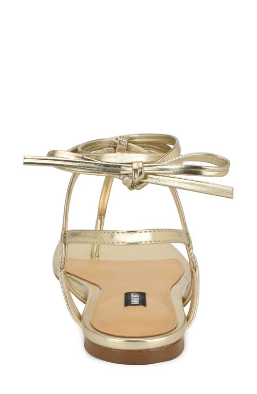 Nine West Norta Ankle Wrap Sandal In Gold