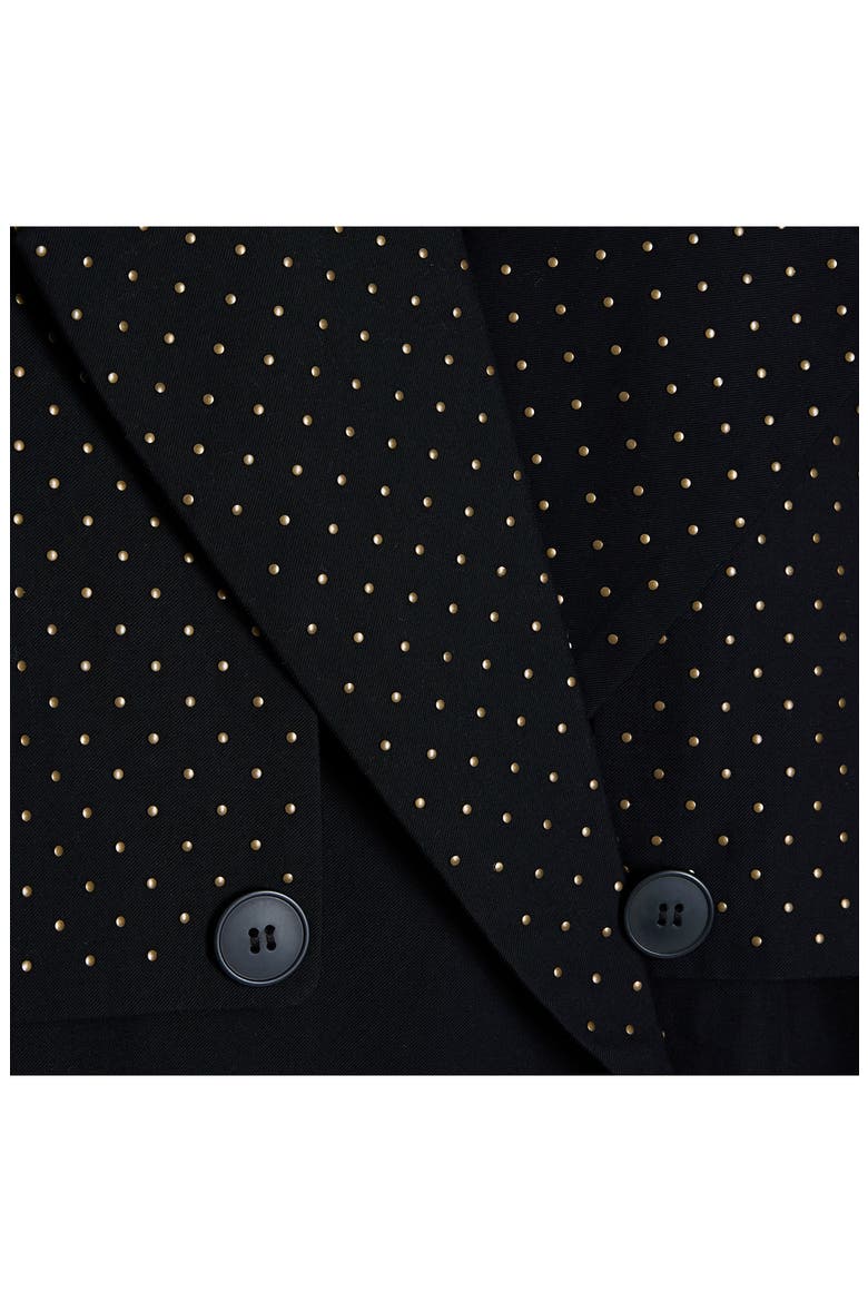 Belted Studded Longline Trench Coat, Alternate, color, BLACK