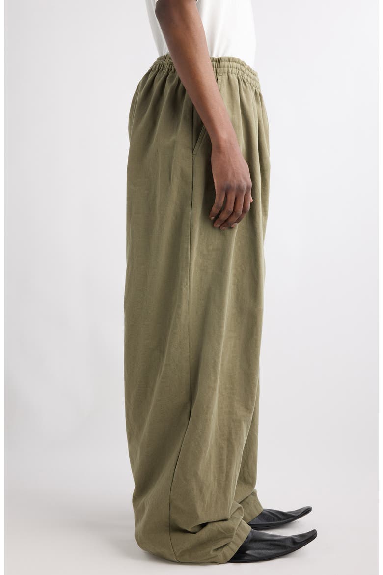 Baggy Cotton Canvas Pants, Alternate, color, LINDEN