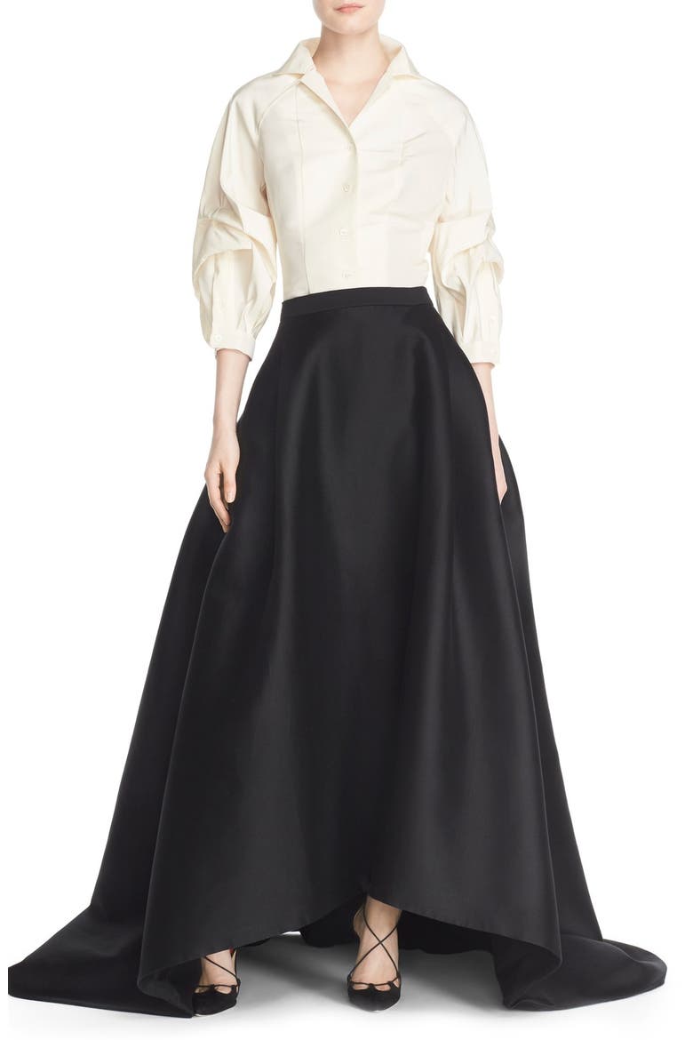 Full Length Evening Skirt, Alternate, color, BLACK