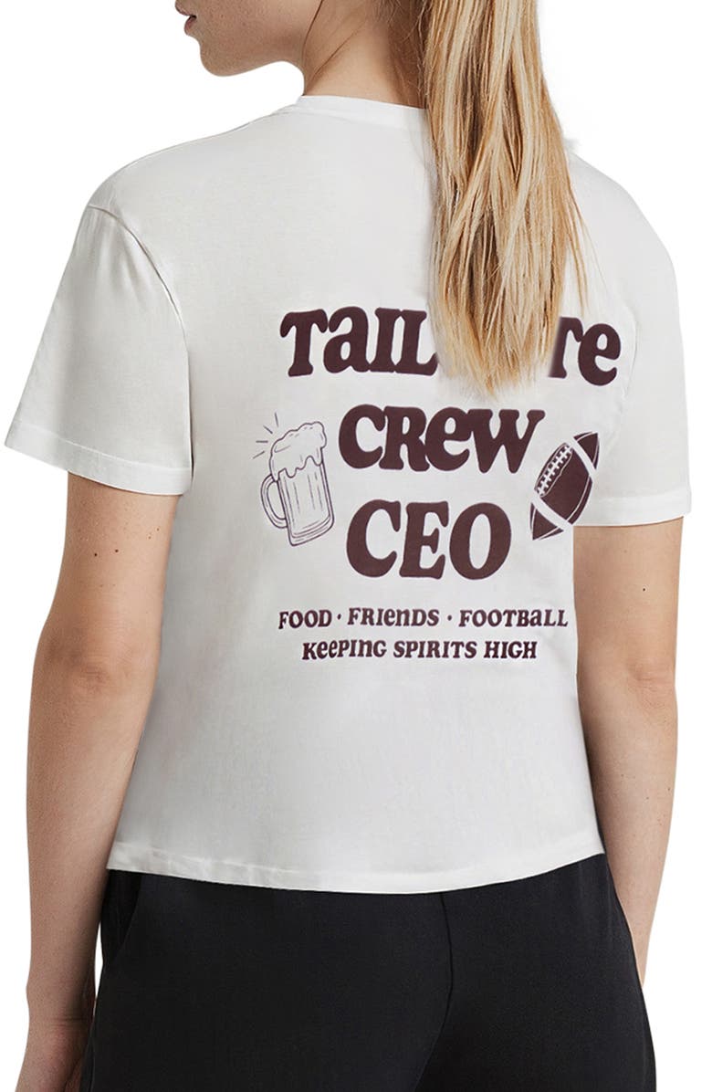 Wildfox Jamie Tailgate Graphic T-Shirt, Alternate, color, Snow White