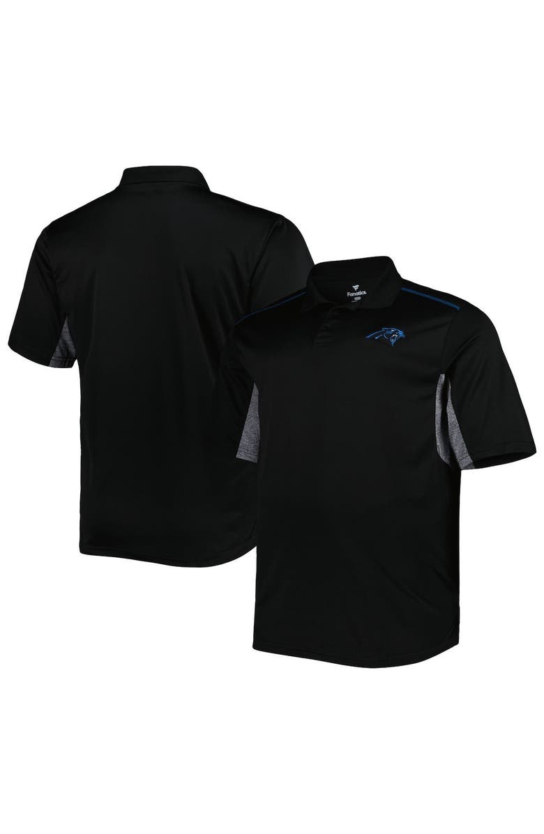 PROFILE Men's Black Carolina Panthers Big & Tall Team Color Polo, Main, color, 