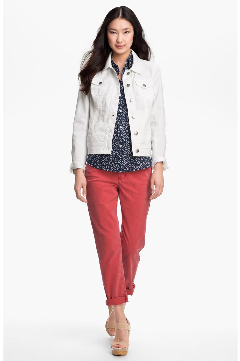 Modern Denim Jacket, Alternate, color, WHITE