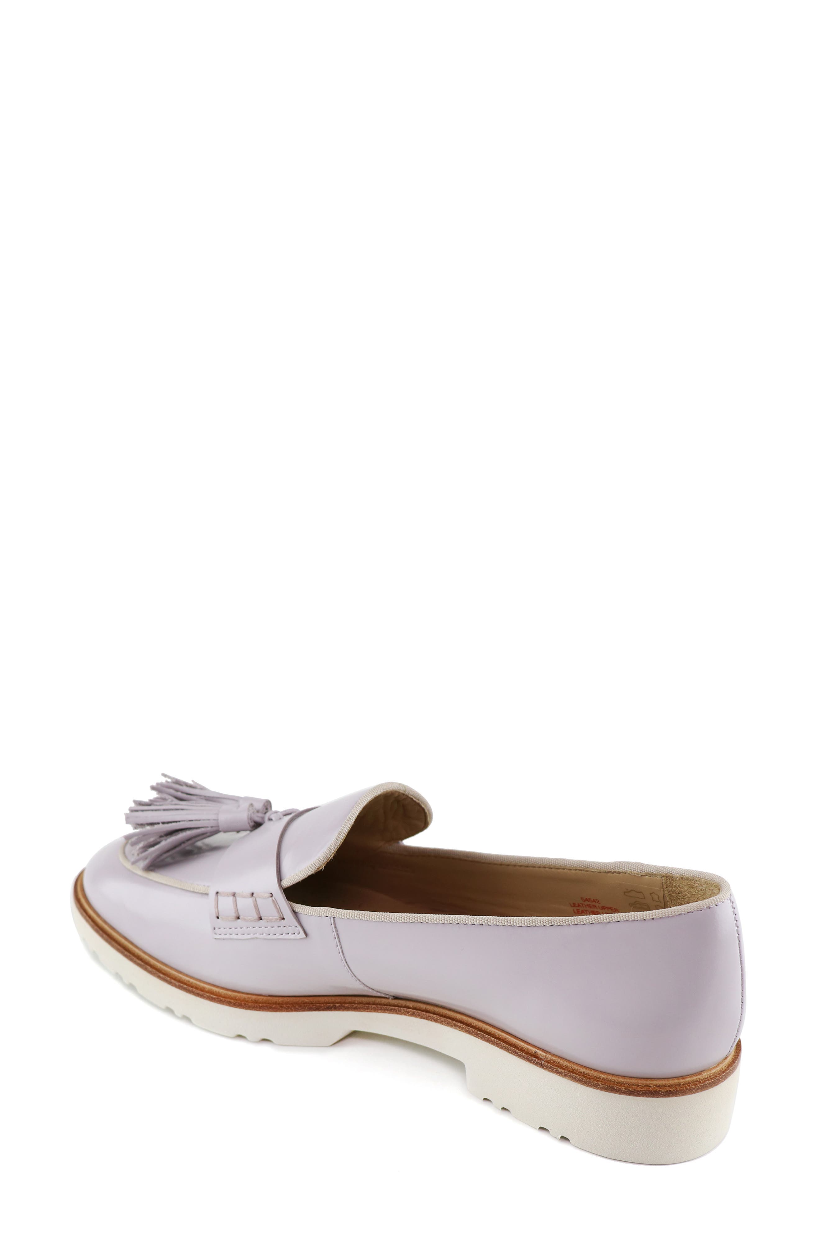 Athena Loafer, Alternate, color, LILAC BOX LEATHER