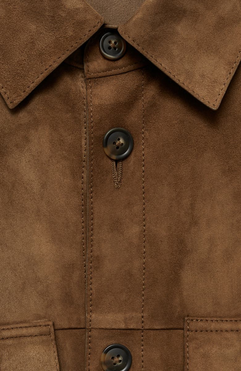 MANGO Suede Overshirt, Alternate, color, 