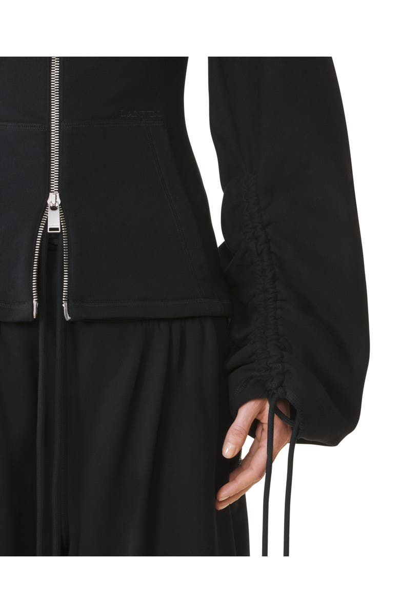 Lanvin Cotton Fleece Adn Cashmere Jacket, Alternate, color, Black