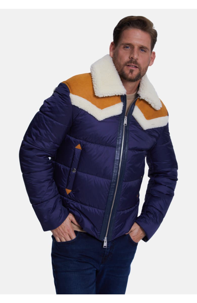 Furniq UK Nathaniel Puffer Coat, Alternate, color, Whiskey