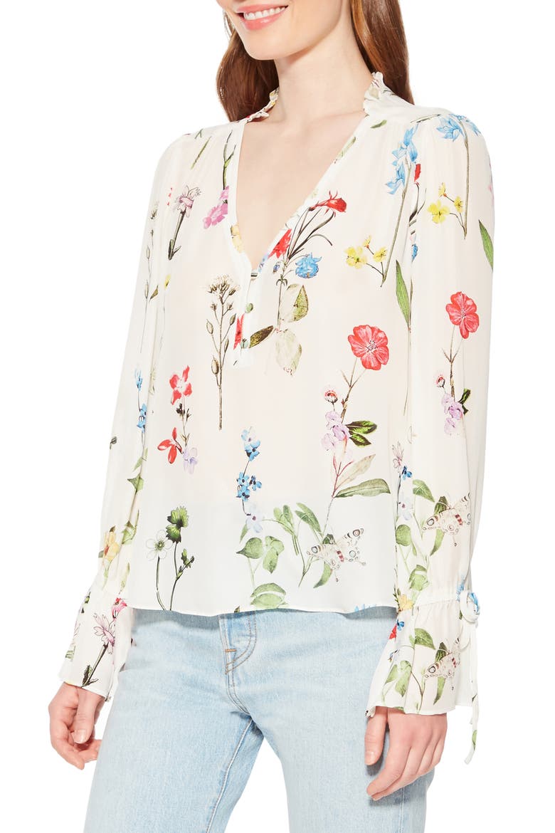 Cassidy Floral Silk Blouse, Alternate, color, GIGI