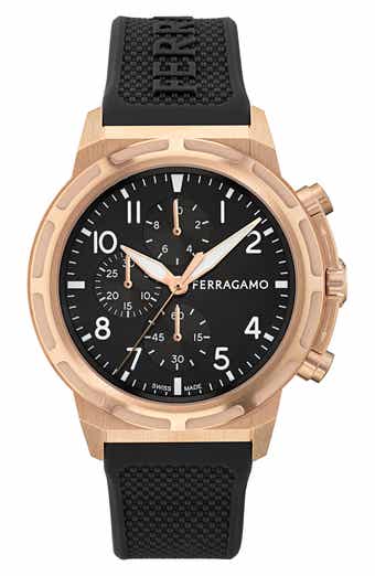 Sport Chronograph Silicone Strap Watch, 44mm