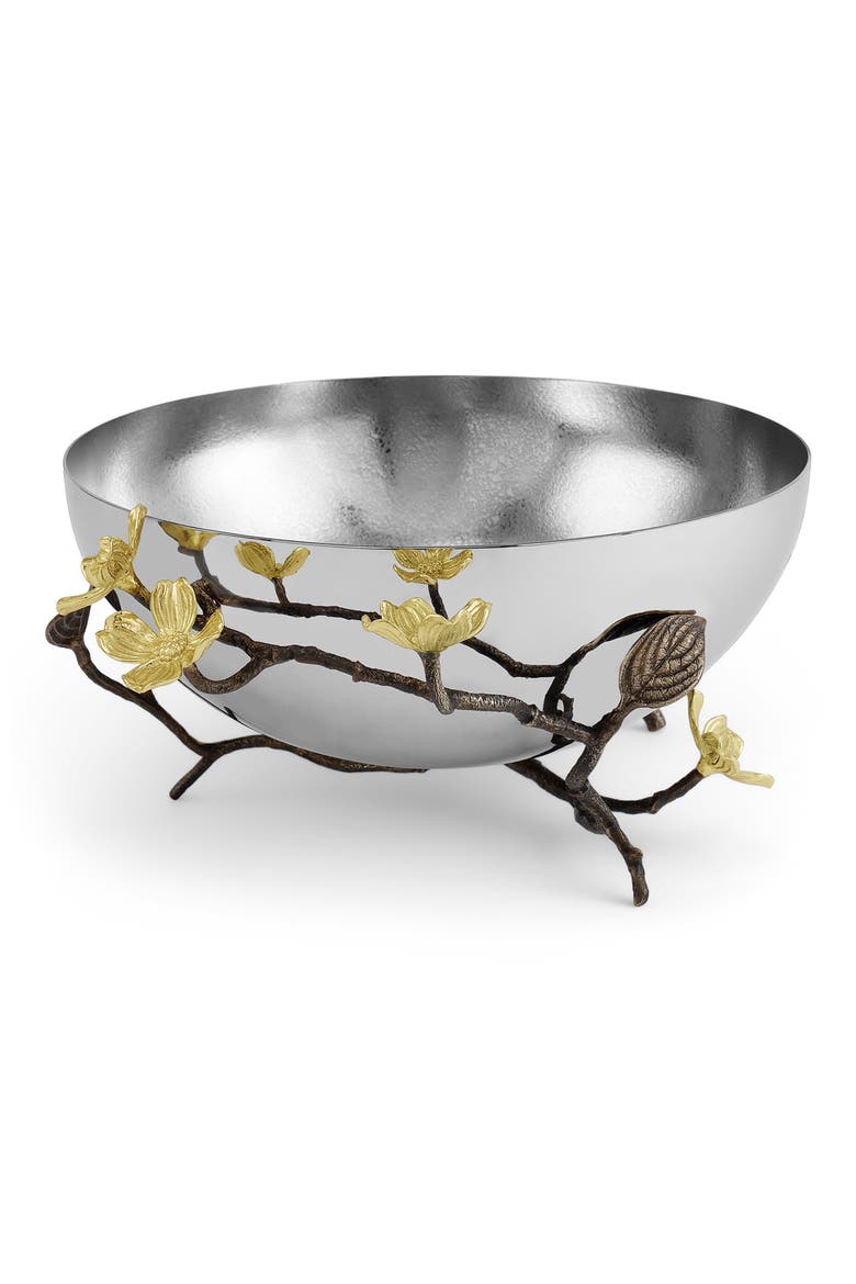 Dogwood Serving Bowl, Alternate, color, SILVER/ GOLD/ BRASS