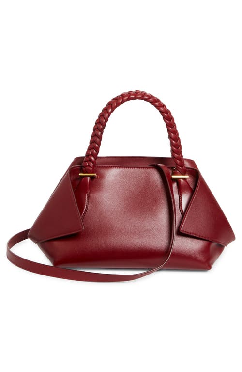Ferragamo The Scarf Leather Top Handle Bag In Borgogna