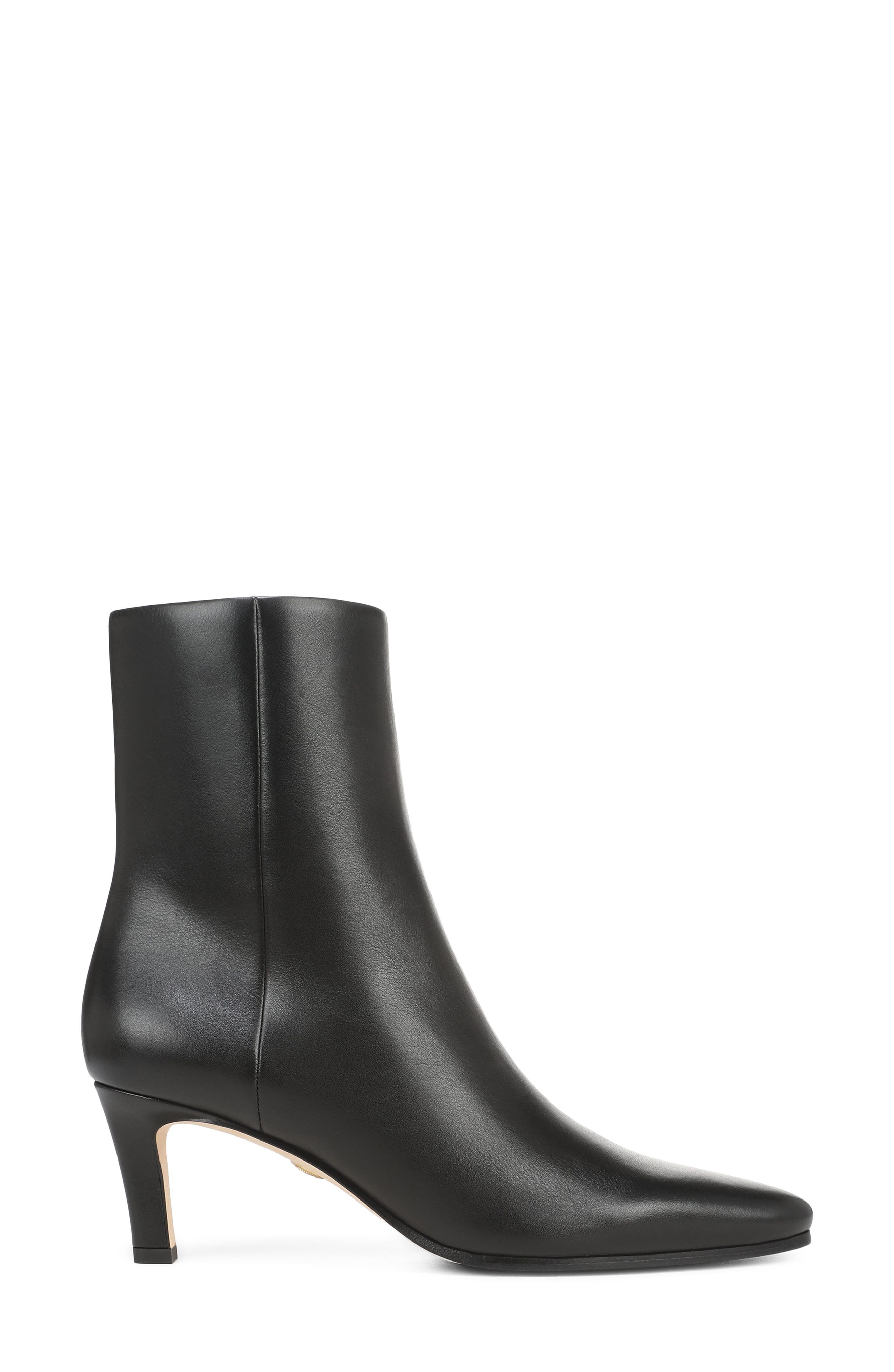 Agnes Bootie, Alternate, color, BLACK LEATHER