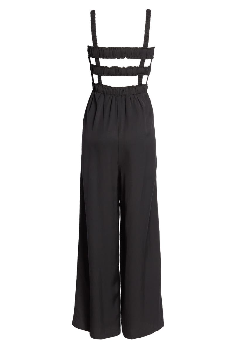 English Factory Sleeveless Smocked Jumpsuit, Alternate, color, 