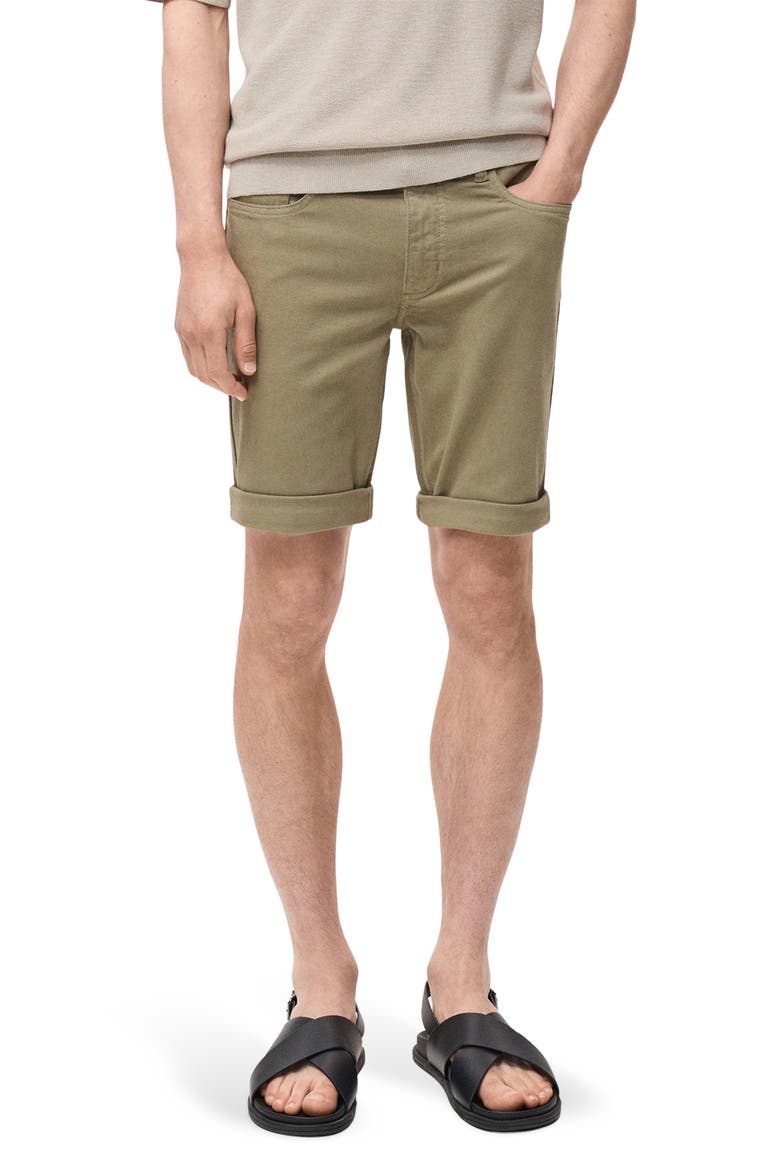 Denim Bermuda Shorts, Main, color, KHAKI GREEN