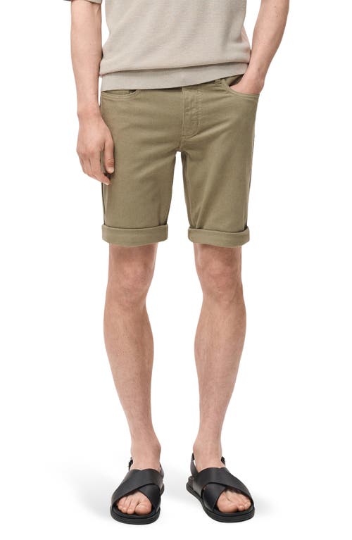 Mango Denim Bermuda Shorts In Green