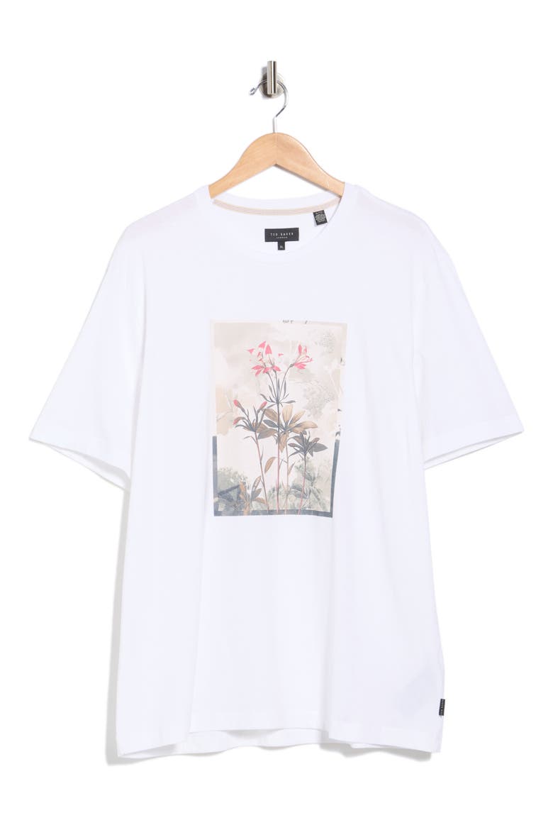 Floral Graphic T-Shirt, Alternate, color, BRIGHT WHITE