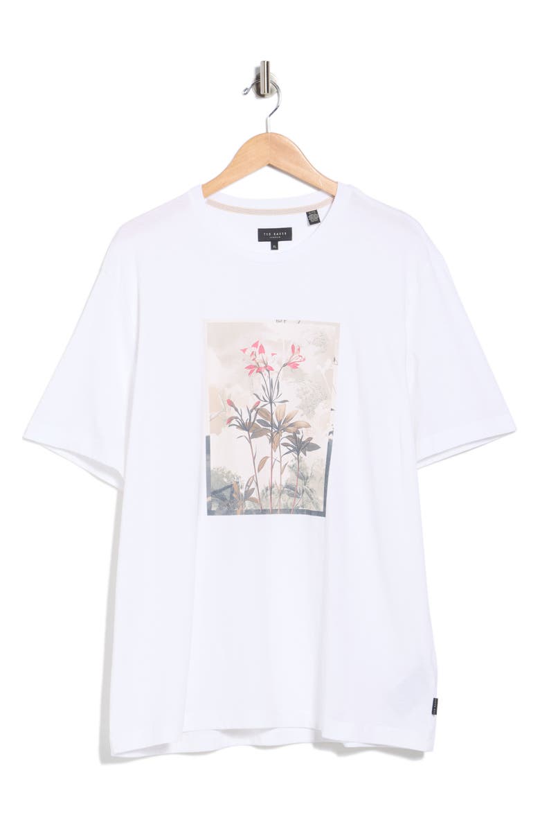 Ted Baker Floral Graphic T-Shirt, Alternate, color, Bright White